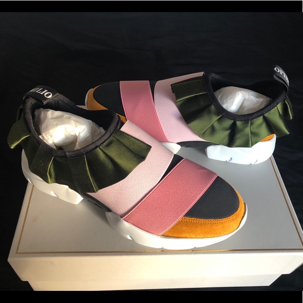 Emilio Pucci Ruffle Sneakers